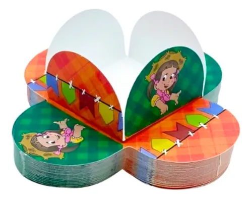 50 Forminhas Para Doces Festa Junina 4 Pétalas (61.3) (Nc Toys Simples) FESTA JUNINA 2025