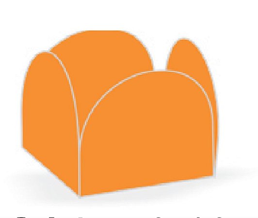 50 Forminhas Laranja Para Doces 4 Pétalas Mini 3X3X2 Cm 70.13 (Nc Toys)