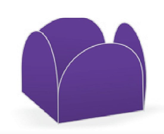 50 Forminhas Roxo Para Doces 4 Pétalas Mini 3X3X2 Cm 70.12 (Nc Toys)