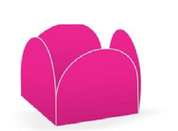 50 Forminhas Pink Para Doces 4 Pétalas Mini 3X3X2 Cm 70.10 (Nc Toys)