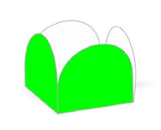 50 Forminhas Verde Limão Para Doces 4 Pétalas Mini 3X3X2 Cm 70.7 (Nc Toys)