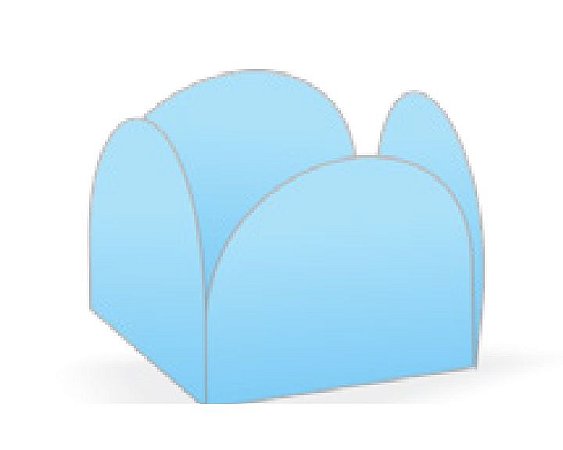 50 Forminhas Azul Claro Para Doces 4 Pétalas Mini 3X3X2 Cm 70.6  (Nc Toys)