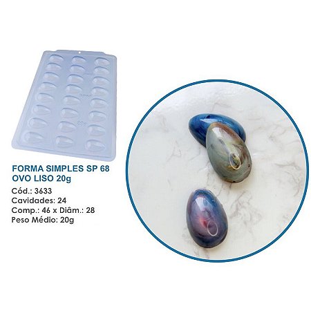 Forma Bwb Sp Simples 68 - Ovo Liso 20G Sp Cod:3633 ( BWB SP SIMPLES )