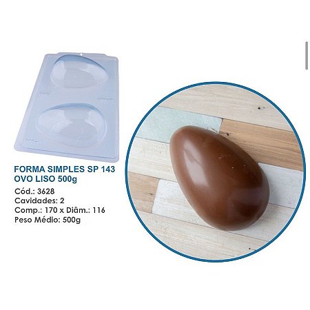 Forma Bwb Sp Simples 143 - Ovo Liso 500G Sp Cod-3628 ( BWB SP SIMPLES )