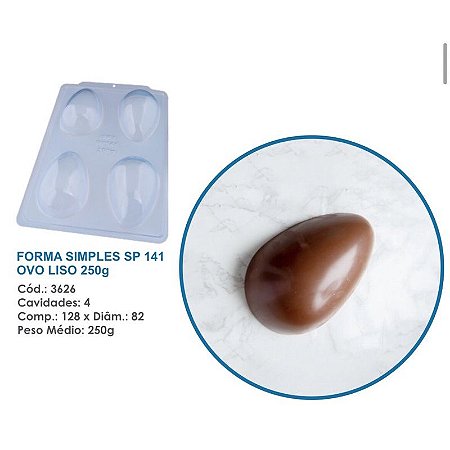 Forma Bwb Sp Simples 141 - Ovo Liso 250G Sp Cod-3626 ( BWB SP SIMPLES )