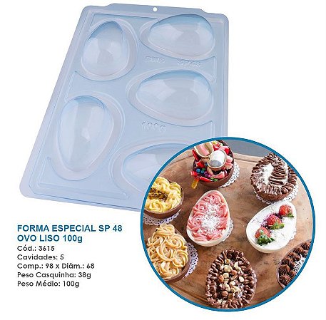 Forma Bwb Sp 48  Ovo Liso 100G Silicone 3 Partes Profissional Cod-3615  (Sp Especial)