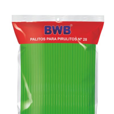 Palitos Para Pirulito 50 Unidades Grande 28Cm  - Verde Sólido (Bwb Palito)