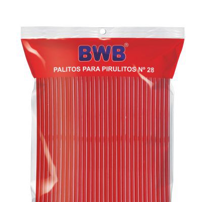 Palitos Para Pirulito 50 Unidades Grande 28Cm  - Vermelho (Bwb Palito)