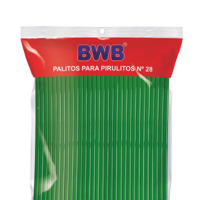 Palitos Para Pirulito 50 Unidades Grande 28Cm  - Verde (Bwb Palito) 289