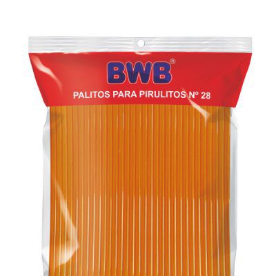 Palitos Para Pirulito 50 Unidades Grande 28Cm  - Laranja (Bwb Palito) 285