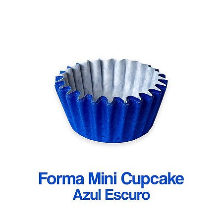 45 FORMINHA PARA MINI CUPCAKE AZUL ESCURO (PLAC)
