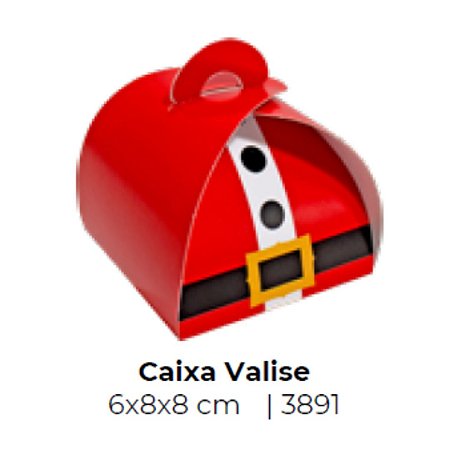 10 Caixa Natal Maletinha Valise (4 Doces) 3891 Noel (Natal Ideia)