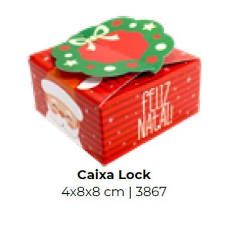 10 Caixa Lock 3867 (4 Doces) (Natal Ideia)