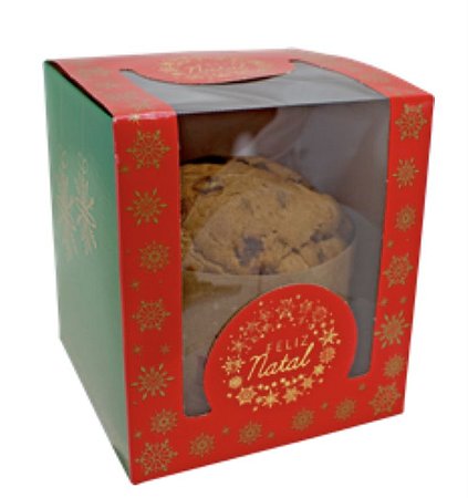 10 Caixa Classic Mini Panetone Natal Gold 3872 (Natal Ideia)