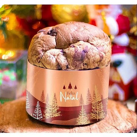 10 Cinta Pra Panetone 500G Natal Linha Bosque (Natal Jango) 12 pct