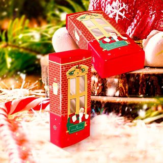 10 Caixa Para Barra Natal 150G Com Visor Linha Sweet Home 13,5X6X2,6 (Natal Jango)