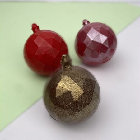 Forma Bwb Doces Finos 3 Partes C/ Silicone Bola De Natal Listrada 60Mm 10375 (Bwb Especial)