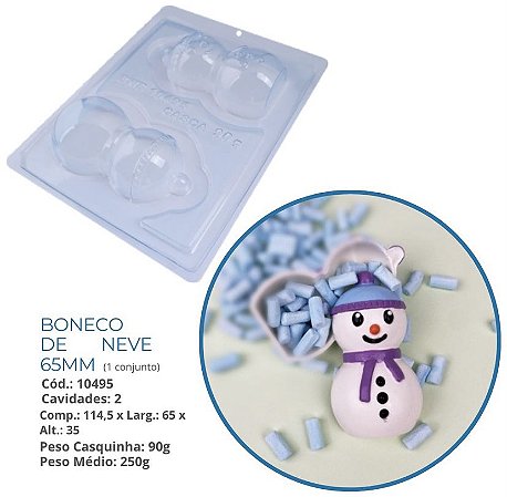 Forma Bwb Doces Finos 3 Partes C/ Silicone Boneco De Neve 65Mm 10495 (Bwb Especial)