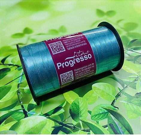 Fita de Cetim Jade 100 Metros 7Mm - Cód-1102