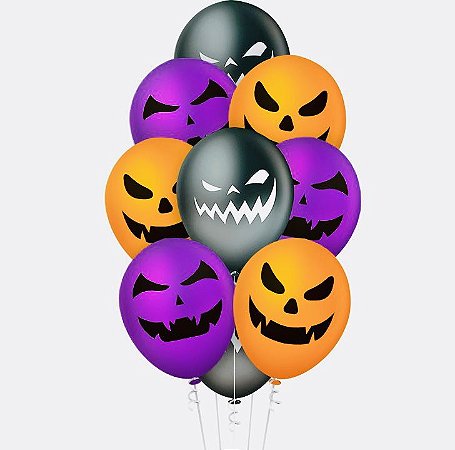 10 Balão Halloween Premium 12 Pol Grande ( Regina )
