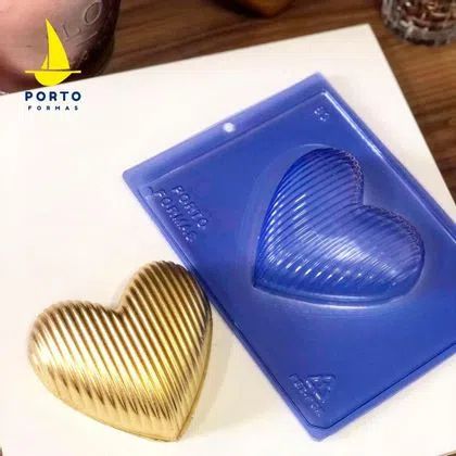Forma Coração Listrinha  Silicone Porto Especial 3 Partes P83