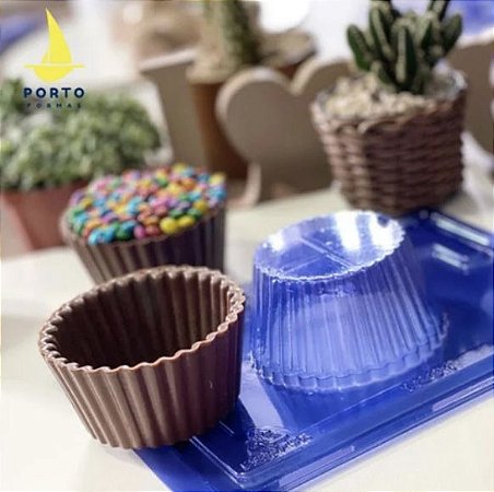 Forma Cupcake Gigante Silicone Porto Especial 3 Partes P1201