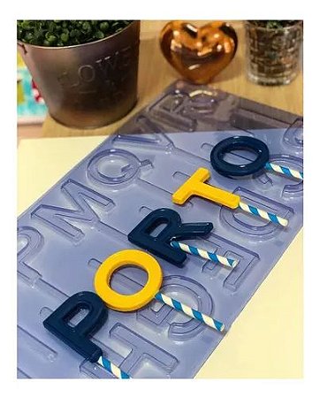 Forma De Modelagem Acetato Porto Pirulito Alfabeto 1 P852