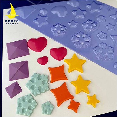 Forma De Modelagem Acetato Porto Apliques Para Bolos 2 P877