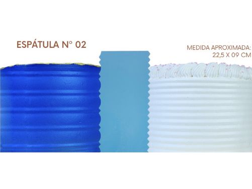 Espátula decorativa n 2 22,5x9 cm - azul lsc toys