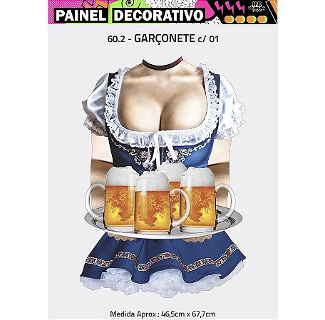 Painel Decorativo  Garçonete  46.5X67.7 Cm  60.2  (Nc Toys Painel)