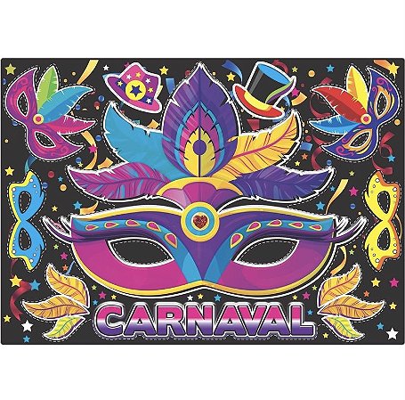 Painel Decorativo Carnaval   C/08 Pçs  60.41 Ref 2829  (Nc Toys Painel)