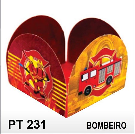 50 Forminhas Para Doces Festa Bombeiro  Pt231