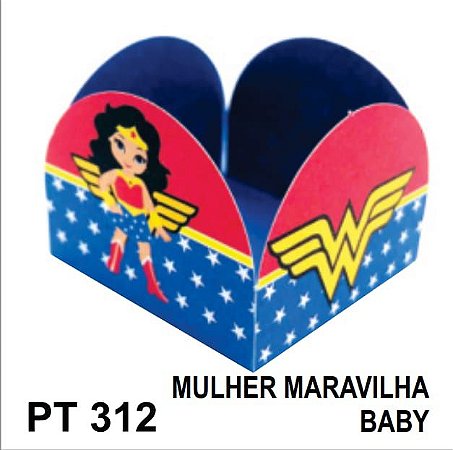 50 Forminhas Para Doces Festa Pt312  Mulher Maravilha Baby
