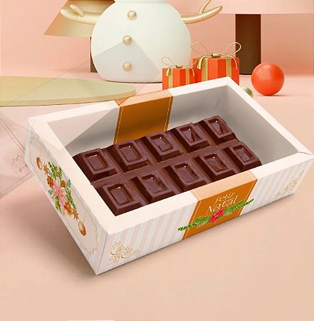 10 Caixa Barra 300G Natal Moldura Tampa AcetatoHarmonia 2767 (Natal Jango 2022) 18 pct