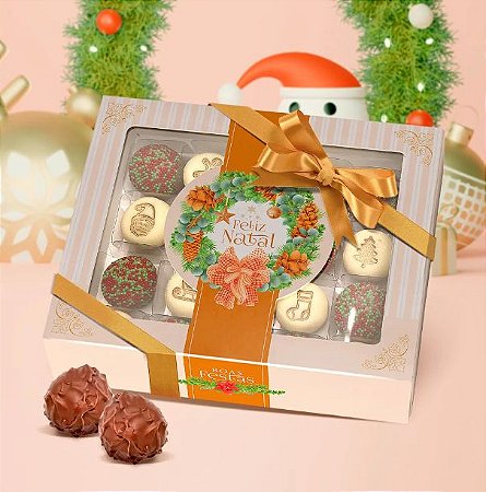 10 Caixa Para 20 Doces Natal Com Visor Harmonia Ref: 2786 (Natal Jango 2022)
