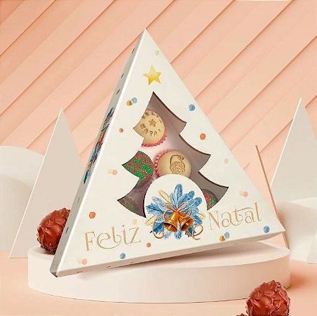 10 Caixa P/ Doces Pinheirinho Com Visor União 2851 (Natal Jango 2022) 3 pct