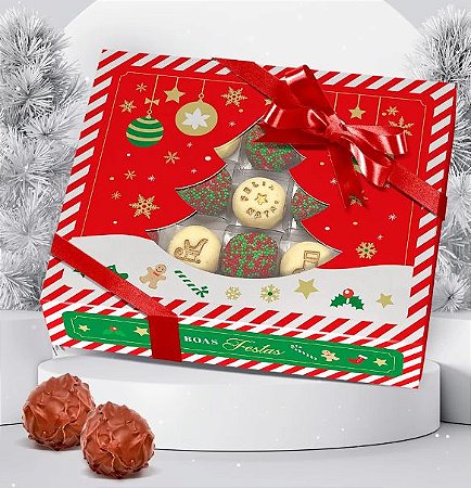 10 Caixa Para 20 Doces Natal Com Visor Felicidade  Ref: 2784 (Natal Jango 2022) 13 pct