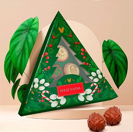 10 Caixa Para P/  Doces Pinheirinho Com Visor Vida 2852 (Natal Jango 2022) 3 pct