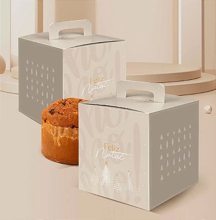 10 Caixa Para Panetone Fechada 500G Pureza 2791 (Natal Jango 2022) 123 pct