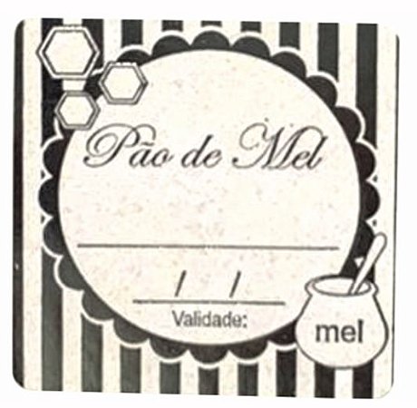 50 Etiquetas Pão De Mel Prata Sabor E Validade Cod 748 (Ms)