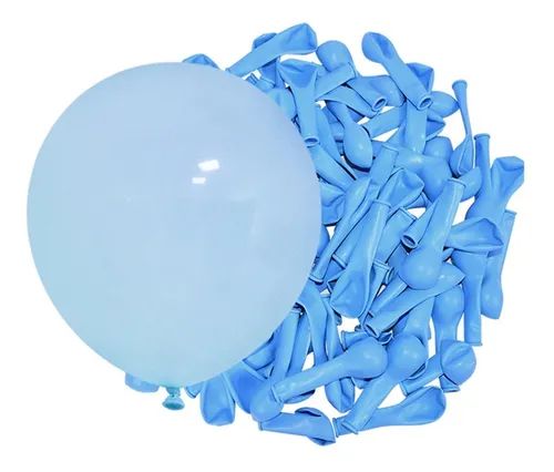 50 Balão Azul Candy Colors Redondo N°5  Pic Pic