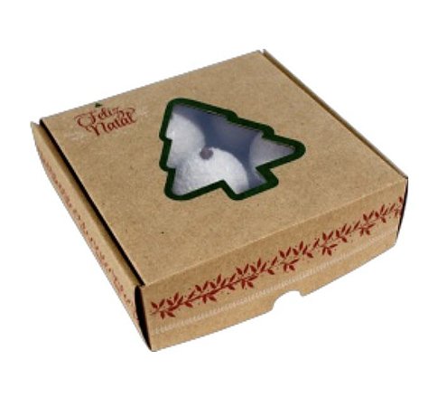 10 Caixa Com Visor Arvore de Natal 9 Doces 3961 (Natal Ideia)