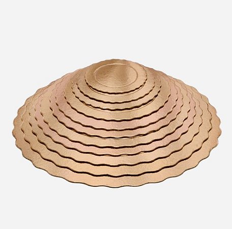 10 CAKE BOARD REDONDO ROSE GOLD 35CM (ESTRELA)