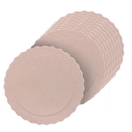 10 CAKE BOARD REDONDO ROSÊ GOLD 20CM (ESTRELA)