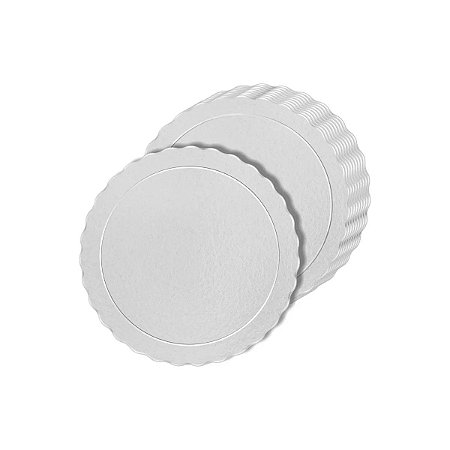 10 CAKE BOARD BRANCO REDONDO 15CM (ESTRELA)