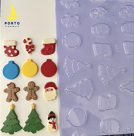 Folha De Modelagem Acetato Porto Apliques De Natal P885