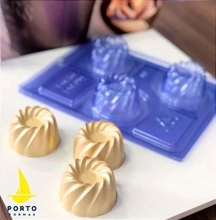 Forma Para Chocolate 3 Partes Bolinho Vulcão Porto 89