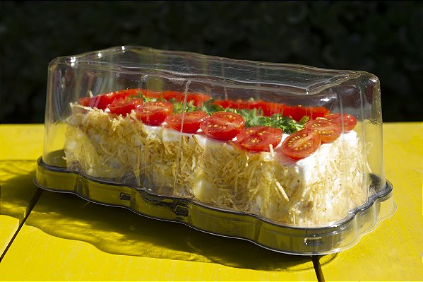 10 Embalagem P/Bolo Torta Catarina Flower 700G Preta G61Fa Galvanotek