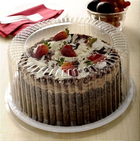 10 Embalagem Torta Média Millenium Alta 2Kg Preta Pet G56Ma Galvanotek