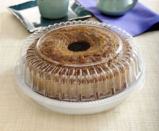 10 Embalagem P/ Torta-Bolo 15 Millenium Baixa 500G Preta Pet G35Mb Galvanotek